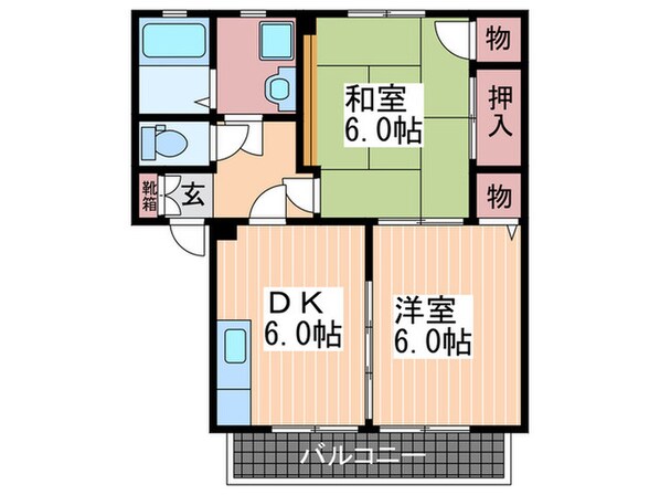 ベル下川の物件間取画像